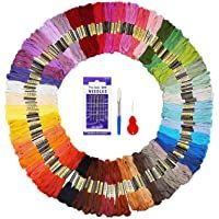 Madejas de Hilos 144 Madejas 48 Colores Fuyit Hilos de Bordar de Algodón Bordado Kit de Hilos Cross Stitch Bordado Hilos
